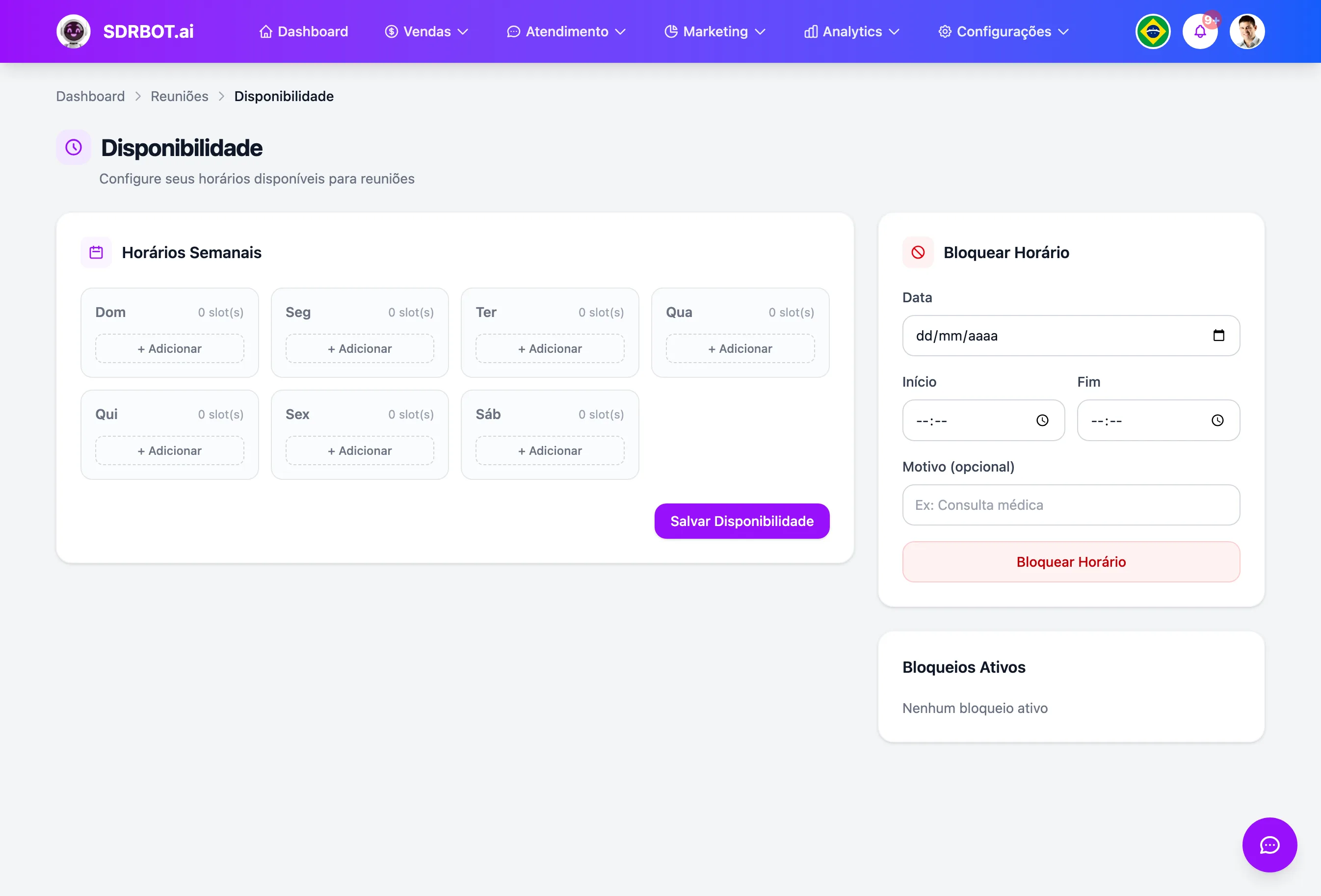 Distribuição automática no painel do SDRBOT.ai